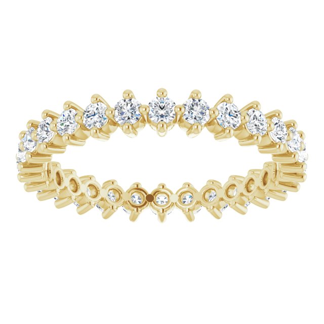 0.84 ct. Prong Set Round Diamond Eternity Band-VIRABYANI